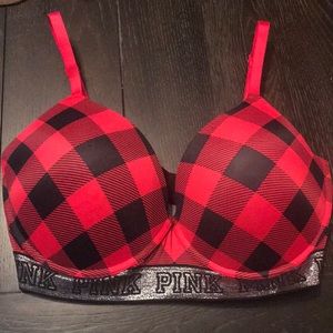 PINK Victoria Secret Plaid Bra